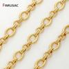 18K Gold Plated Brass Chain Bulk Heavy Circle Chains for Jewelry Making,9*12mm Cable Chain for DIY Necklace Bracelet Accessories