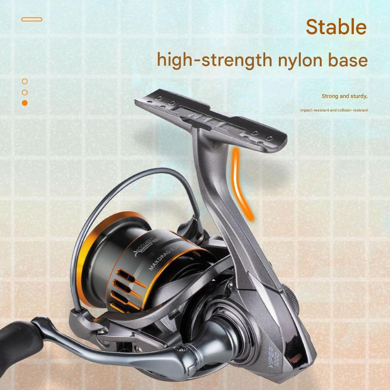 Mavllos VIPER 155g Bass Spinning Reel Drag Power 6kg Gear Ratio  5.2:1 Shallow Aluminum Spool Carbon Light Saltwater Spinning Fishing Reel