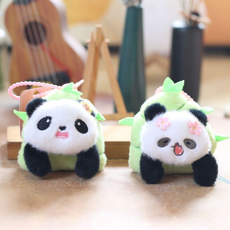 Cute Cute Bamboo Shoots Little Panda Pendant Plush Toy Doll Bag Hanging Decoration Keychain Doll Doll Doll Doll