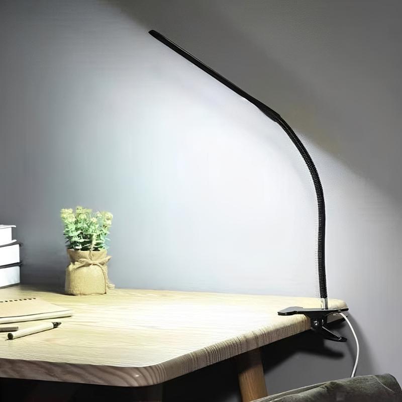 Desk Bedside Clip-on Desk Lamp Student Study Eye Protection Portable Bendable Reading USB Desk Lamp