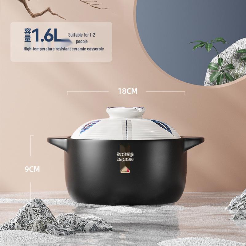 High Temperature Resistant Clay Soup & Stew Pot - Durable, No-Crack Ceramic for Gas & Dry Firing, Perfect for Claypot Rice