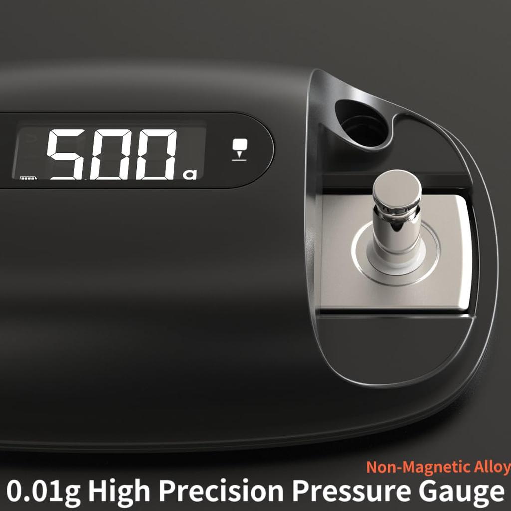 HumminGuru Ultrasonic Stylus Cleaner Digital Pressure Gauge 110kHz Ultrasonic Stylus Cleaning with Digital Turntable Stylus Force Scale Gauge +
