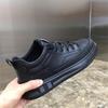 Brand Leather Casual Shoes for Men Classics Fashion Board Shoes Black Slip on Loafers Moccasins Plush Warm Waterproof CottonShoe