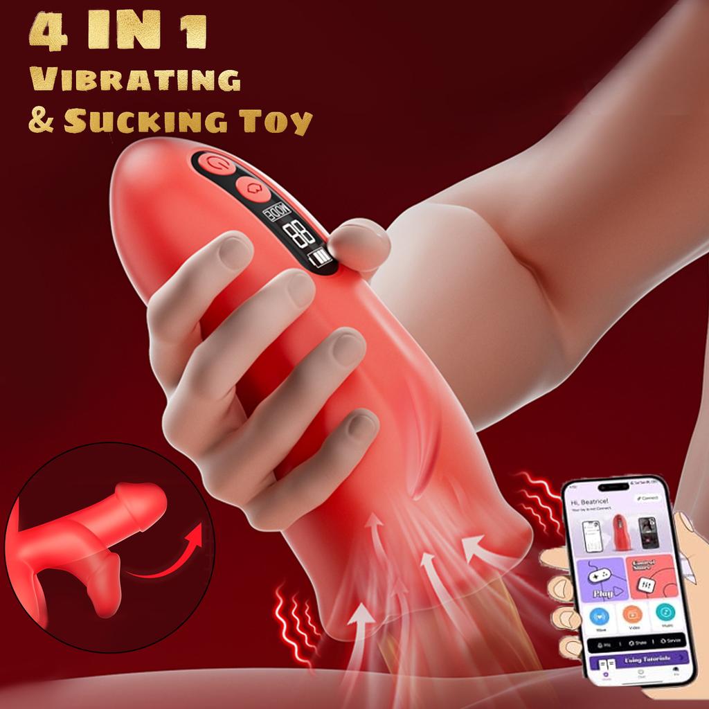 App Controlled Male Masturbator - 9 Vibration & 3 Suction Modes, Rechargeable Penis Stroker with Blowjob Simulation, Couples Sex Toy