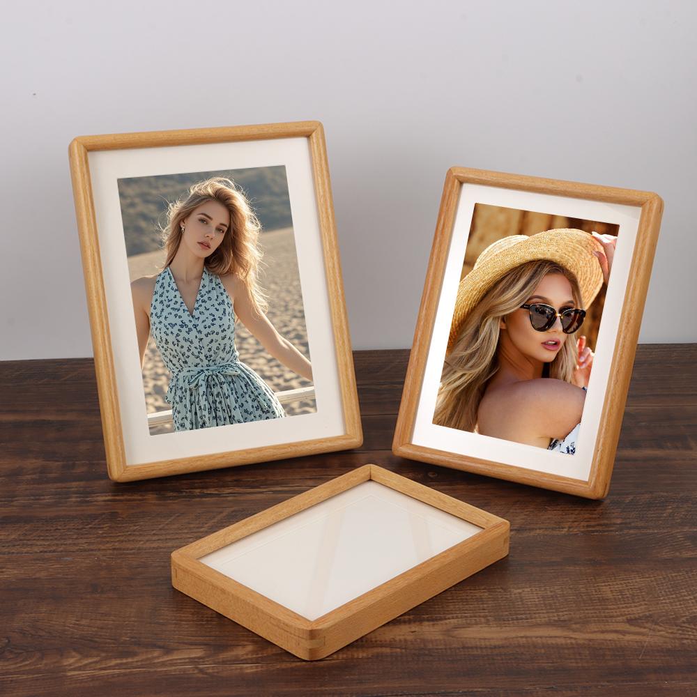6/7/8 Inch Mortise Tenon Photo Frame Real Wooden Picture Frame New Black Walnut Photo Frame