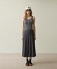 Opeundoeoseutyudio Medium Long Pleated Skirt Deep Gray