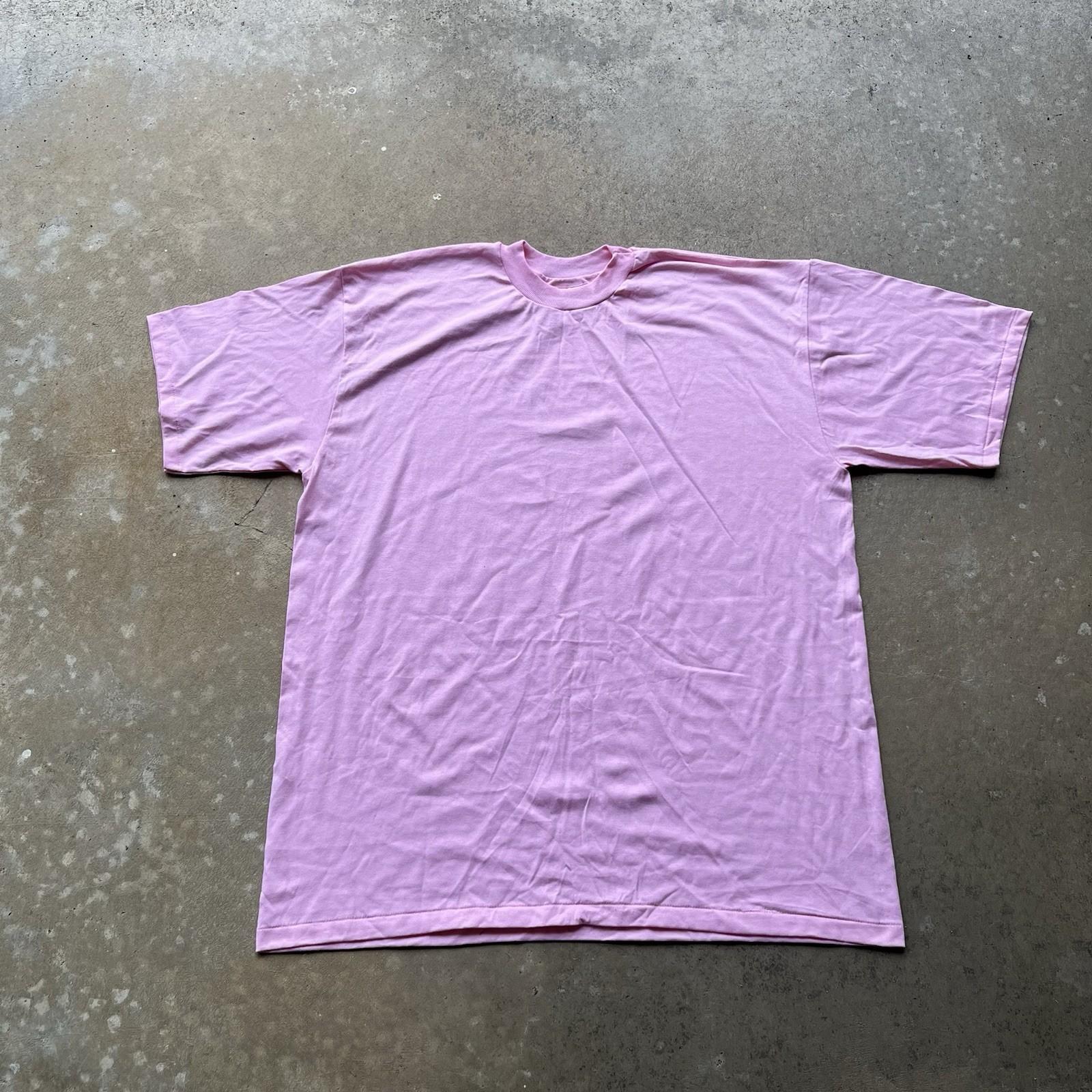 Vintage 90s Eagle USA Blank T-Shirt Pink Single Stitched Size 2XL XXXL