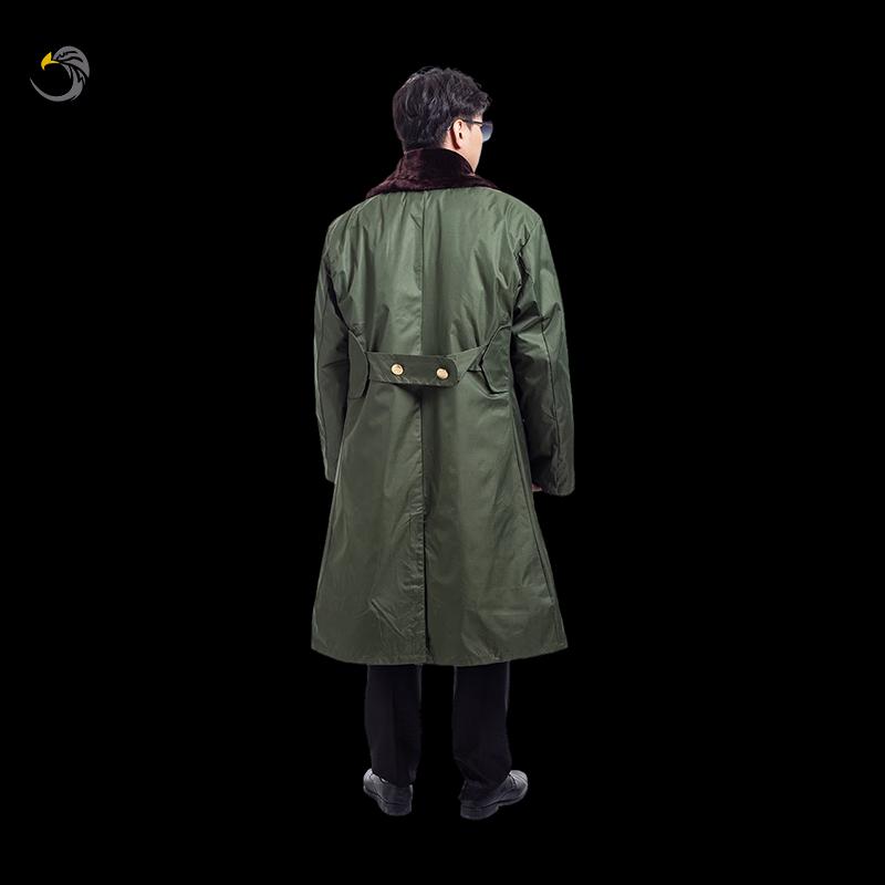Men's Winter Army Green Thickened Cotton Overcoat