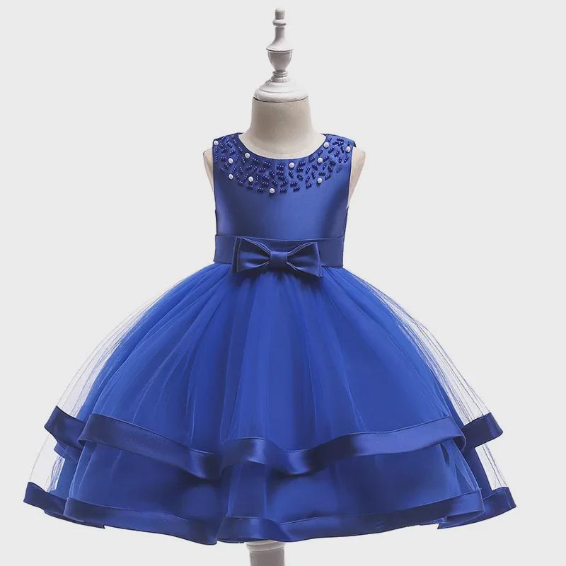 2024 Beaded Princess Tutu Dress for Girls - Flower Girl Wedding Attire