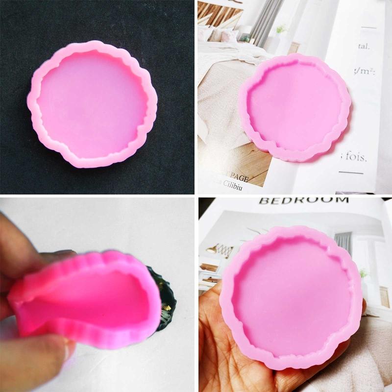 Matrițe pentru pahare Matriță neregulată din silicon pentru turnare cu rășină epoxidică Matriță pentru realizarea de obiecte decorative din rășină pentru masă de acasă, birou