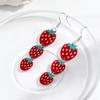 Lovely Acrylic Fruits Drop Earrings For Women Sweet Avocado Strawberry Orange Peach Dangle Earring  Jewelry Accessory Gifts
