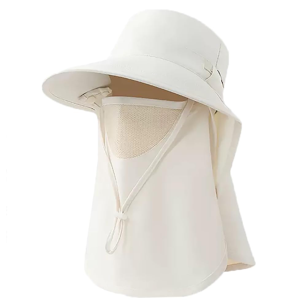 

Солнце Садоводство Ферма Солнце УФ Широкий Размер Подбородка Солнце Лицо Шея Пыльца Унисекс [YOUHA] Шляпа, Шляпа, Работа, Козырек, Защита, Поля, Ремешок, Регулировка, Защита, бежевый