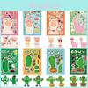 Cute Cartoon Alpaca Cactus Diy Puzzle Stickers For Interactive Family Fun Activities