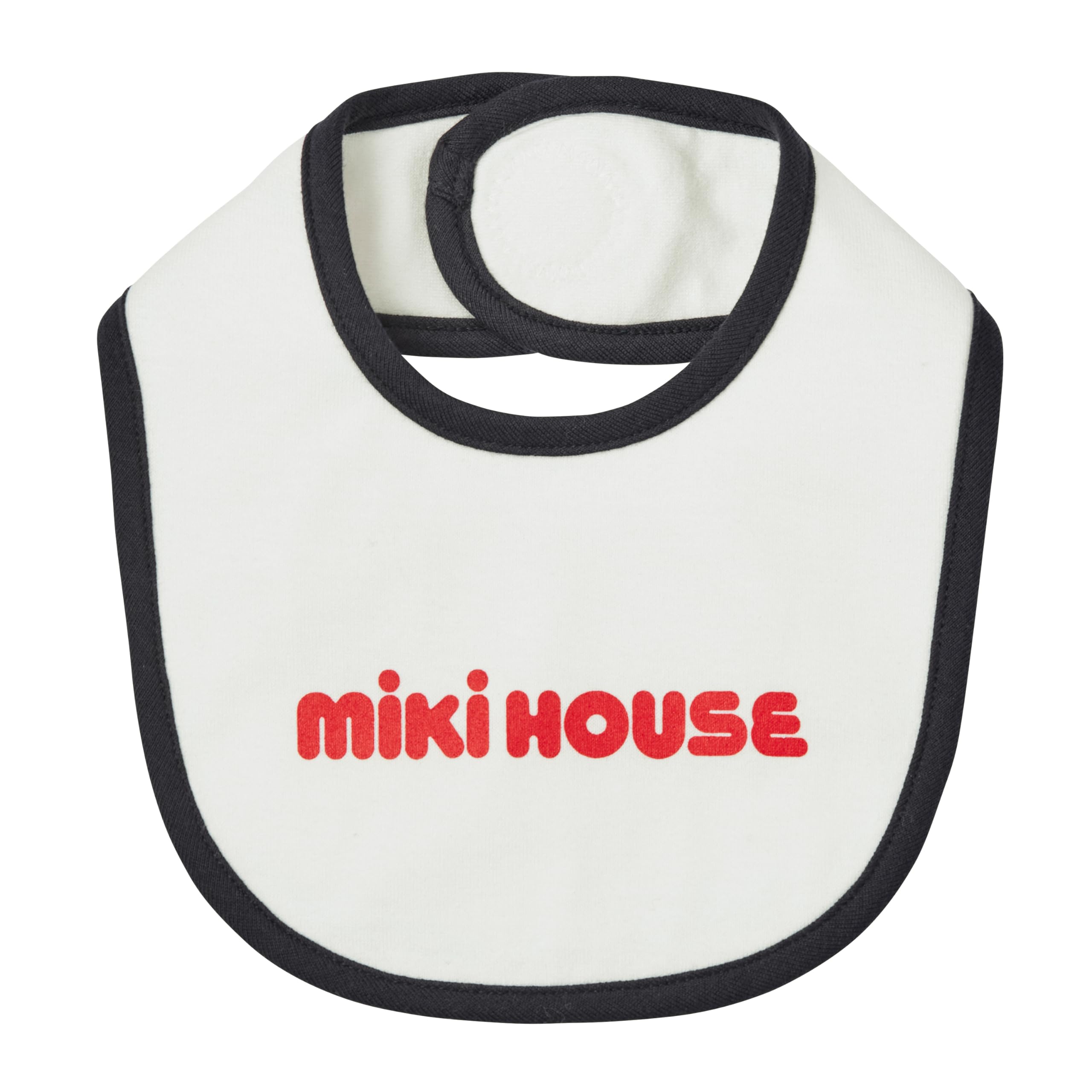 

MIKI HOUSE Waterproof Bib with Solid for Boys and Baby Baby Shower Web Exclusive Logo, Color, Girls, Clothes, Gift, 10-7926-683, White, белый