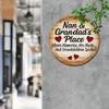 D Flat D Flat  Retro Metal Sign Measuring Inch X Inch The Place of Nan And Grandpa Where Memories Are Made And Grandc