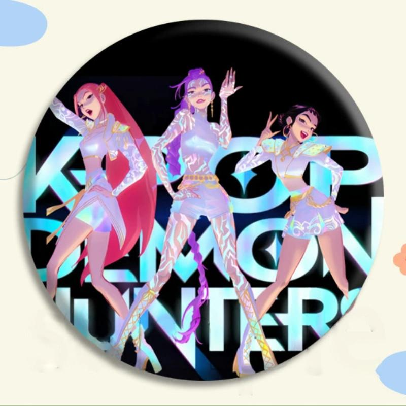 Demon Kpop Hunters Badge Character Pattern Anime Merchandise Fashion Fans Gift
