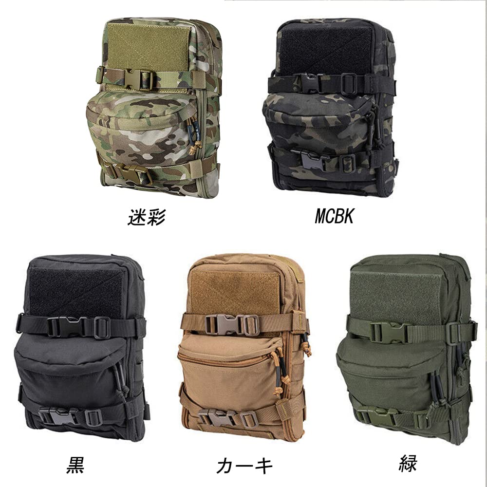 Tactical Hydration Military Style 500D Molle Water Bottle Large Capacity Storage Bag with Multiple Ideal for and Airsoft Bag, Nylon, Pouch, Pockets,
