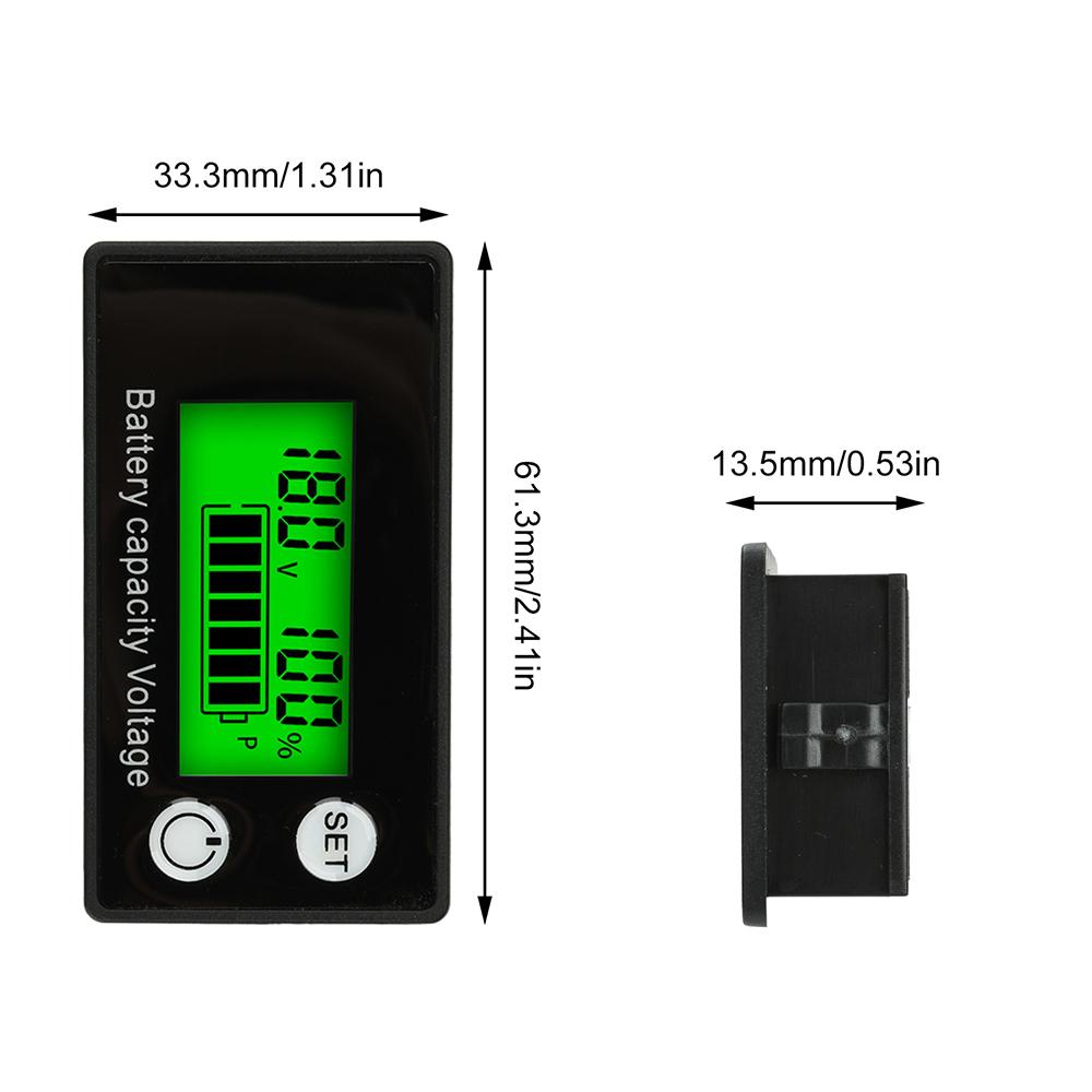 DC 8V-100V Battery Voltmeter Capacity Indicator Power Meter Lithium LiFePO4 lead-acid Battery Tester