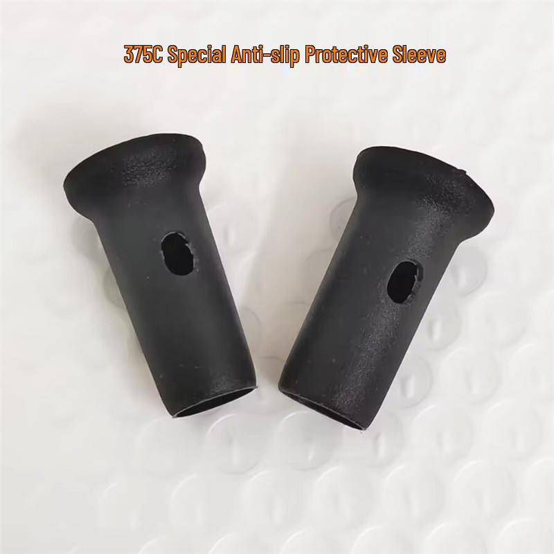 

375C376C Soldering Iron Handle with Anti-slip Sleeve & Open Hole Leather Case, Black