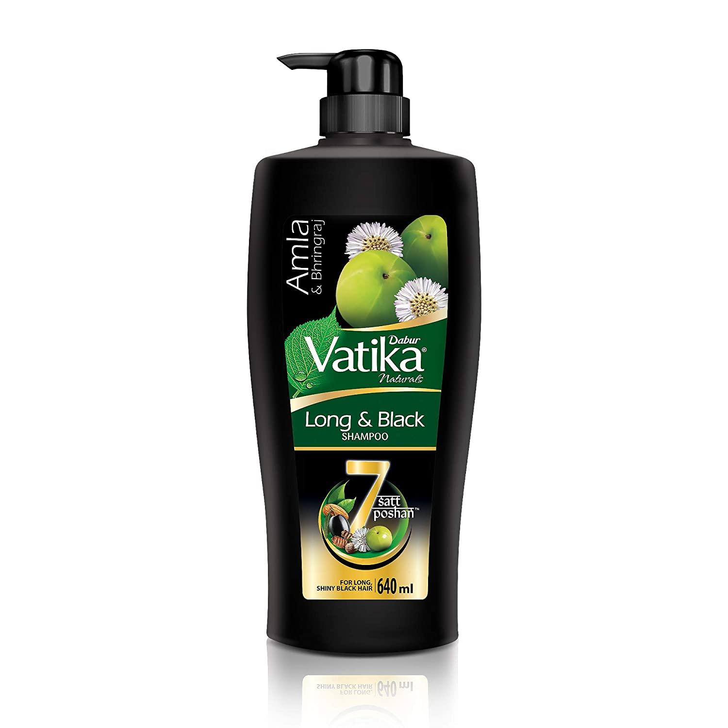 

Dabur Vatika Naturals Amla & Bhringraj Шампунь для длинных и черных волос 640 мл