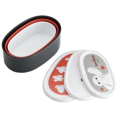 Skater Lunch Box Seal Container Storage Container Made in Japan (Large 400ml Medium 280ml Small 180ml) Set of 3 Ag+ Antibacterial Disney Baymax SRS3SA