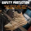 New Fashion 2024 Plus Size 37-50 Men Work Safety Boots Shoes Anti Smashing Male Sneakers Steeli Toe Cap Outdoor Footwear