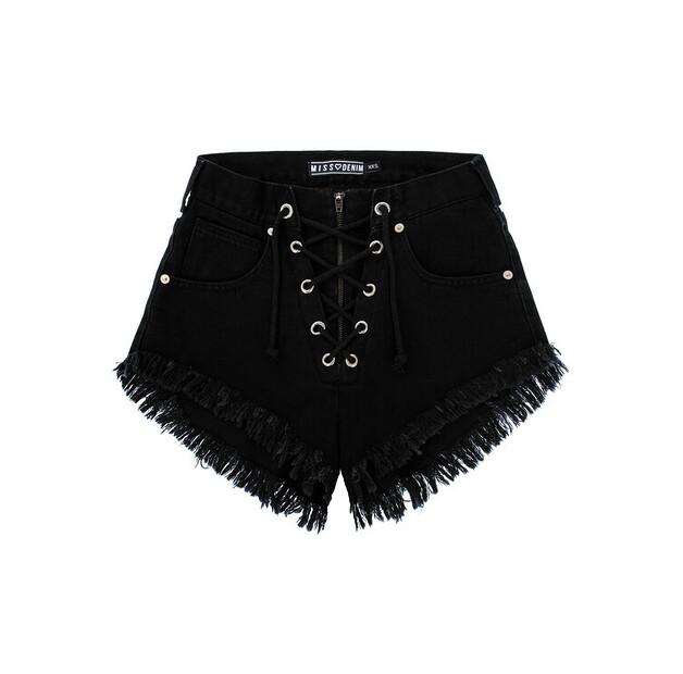 

Шорты MissDenim High Waist Laced EU XXS