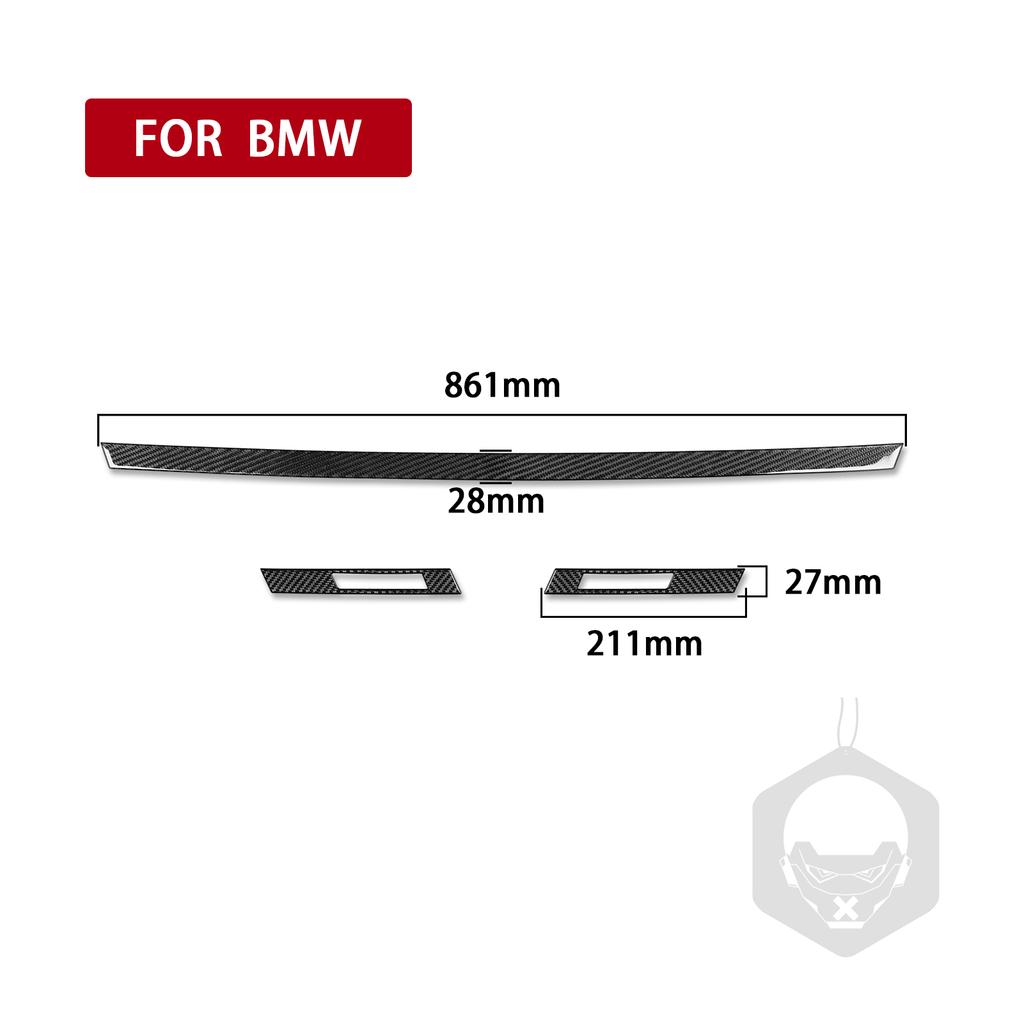Rear Trunk Panel Trim Real Carbon Fiber Sticker Cover For BMW 7 Series F01 2009-2014 Car Exterior Decoration