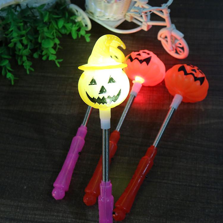 Sticks Luminous Halloween Handheld Wands Party Accessories Smiley Pumpkin Witch