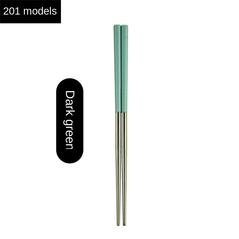 Stainless Steel Chopsticks Food Grade Reusable Non-slip Chopsticks Non-slip Food Sticks Tableware Kitchen Tools
