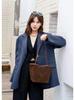 2025 Autumn/Winter Women's Genuine Leather Suede Tote - Large Capacity Bucket Bag
