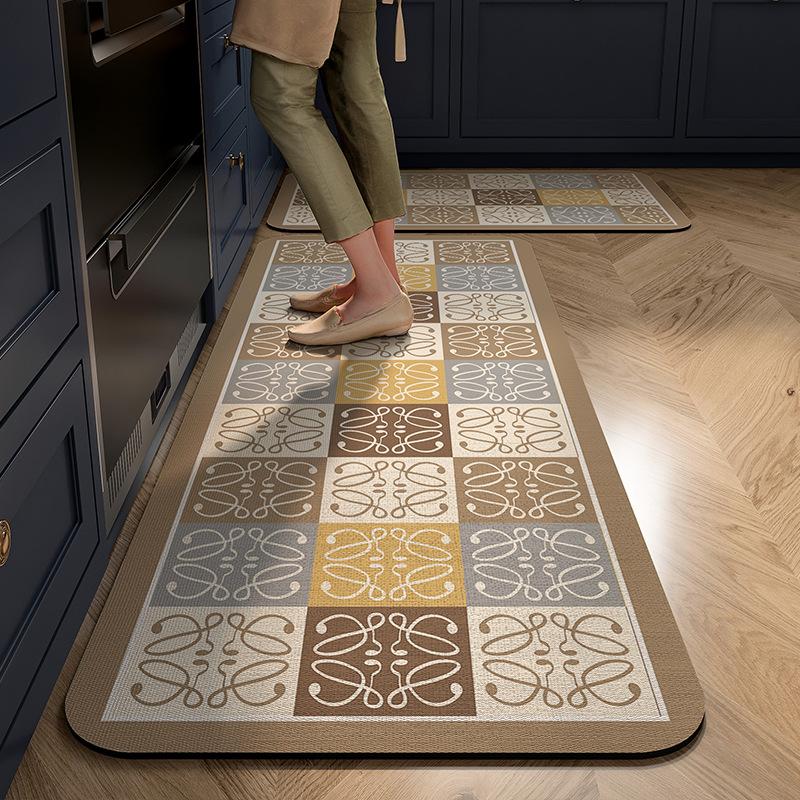 

Коврики для кухни Diatom Mud — маслостойкие, противообрастающие, моющиеся, режущиеся и устойчивые к грязи 40x60+40x120cm