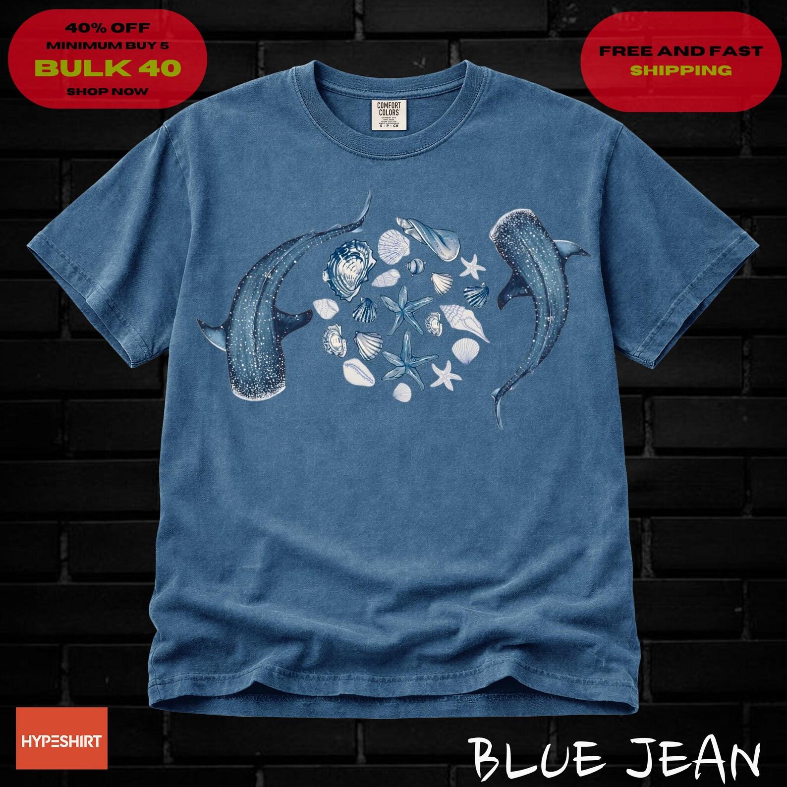 Whale T-shirt | Sea Animals 90s Vintage Style Tshirt, Ocean Creature Retro Y2k Ocean, Sealife, Whale, Orca, Turtle, Dolphin Shirt 3XL