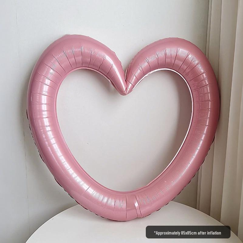 Big Heart Balloon Photo Frame for Kids' Party & Valentine's Day Decorations