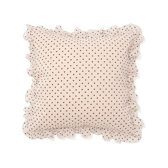 Francfranc Frill Heart Cushion Cover 4545cm Light Pink (037)