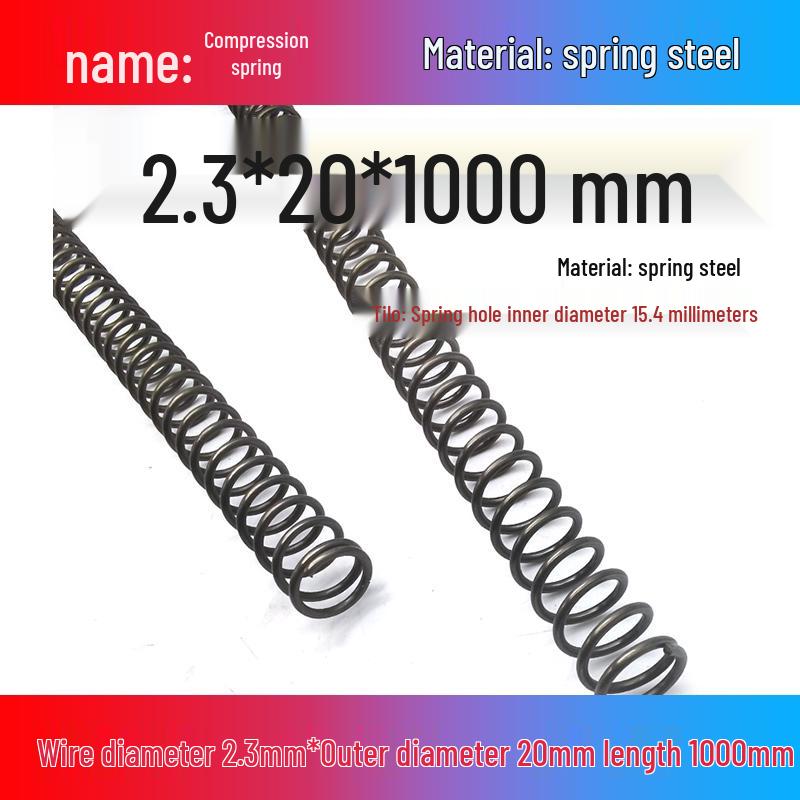 Spring Wire: 1m Long, Soft Pressure, Manganese Steel, 0.3-4.5mm Diameter, Yellow Compression Return.