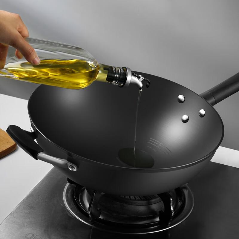 ASD New 3rd Gen Cyclone 32cm Non-Coated Refined Iron Wok