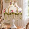 Lampshade with Bead Fringe Boho for Living Room, Cottage Decor