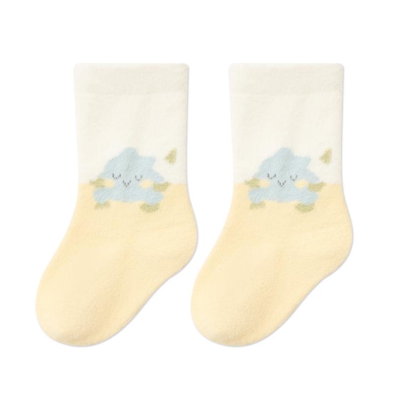 Cute Bear Baby Socks Winter Thicken Warm Baby Boys Girls Middle Tube Socks Toddler Kids Socks