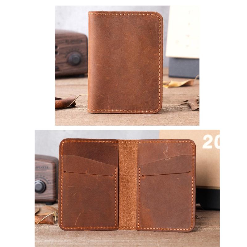 NT Retro Crazy Horse Leather Multi-Card Clutch: Unisex ID & Card Holder Wallet