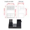 2pcs Power Adapters 6Pin Female to 8pin Male 180 Degree Angled Connector For Desktops Graphics Card