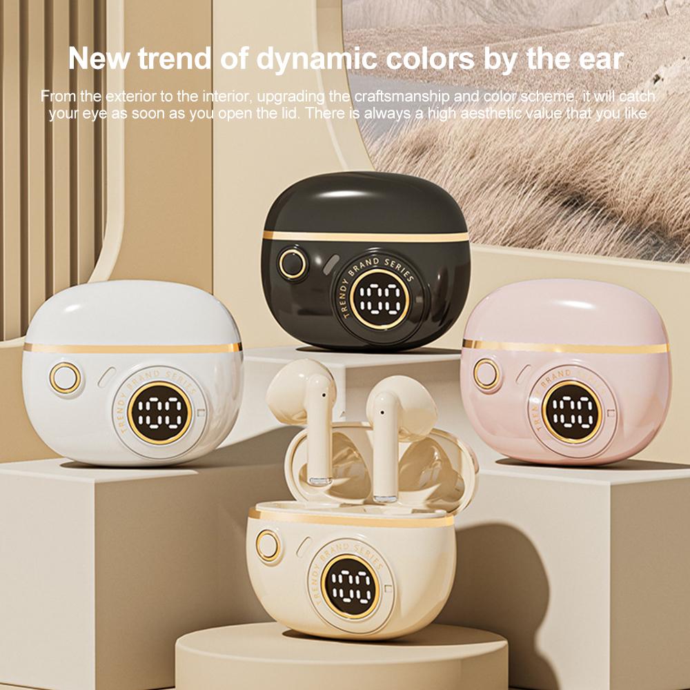 True Wireless Bluetooth Headset LED Display Noise Reduction Earphone Gaming In-ear Mini Emergency Power Bank Headset