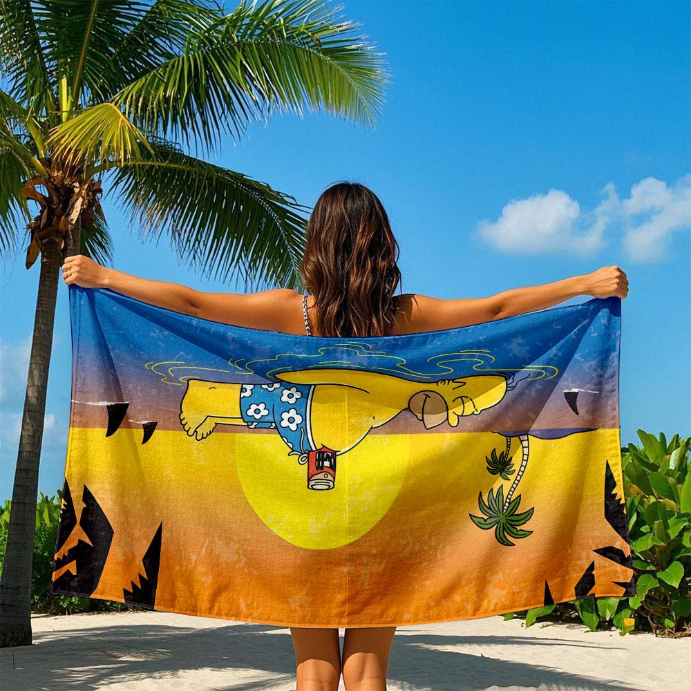 Beach vacation S-Simpson Quick Drying Bath Towel Microfiber beach towel light weight swimming camping yoga beach out