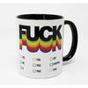 Tasse - fuck - blanc - céramique - 320 ml - 9,5 cm