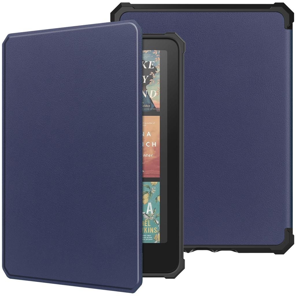 For Amazon Kindle Paperwhite (2024)/Kindle Colorsoft Case PU Leather + TPU E-Reader Cover Auto Wake/Sleep