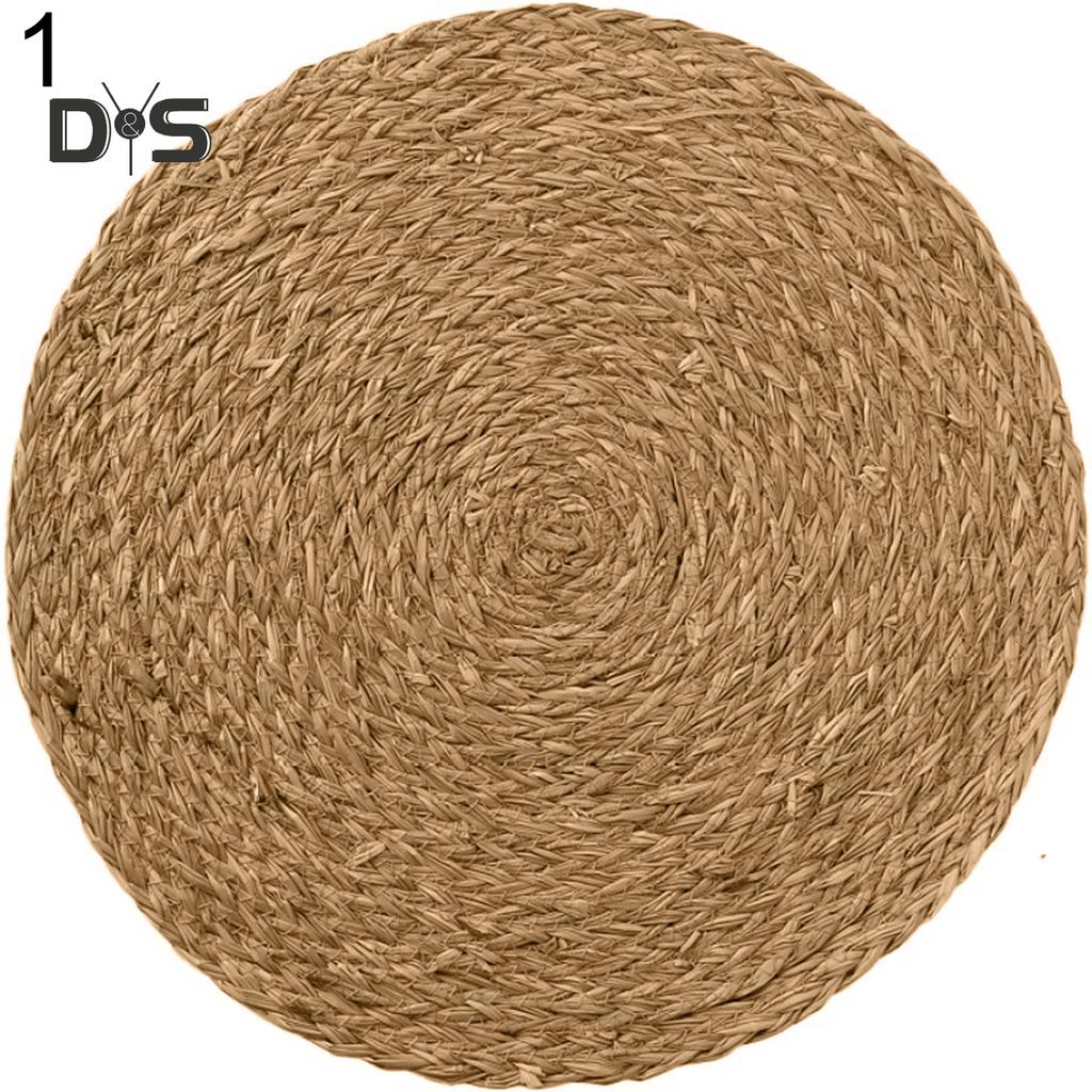 SW Corn Water Grass Handmade Weave Round Coaster Pad Mat Heat Insulation Placemat