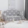 VidaXL Children's 2-Seater Sofa Bed, Daybed with Backrest and Armrests, Guest Bed for Toddlers Room, Light Grey 357058