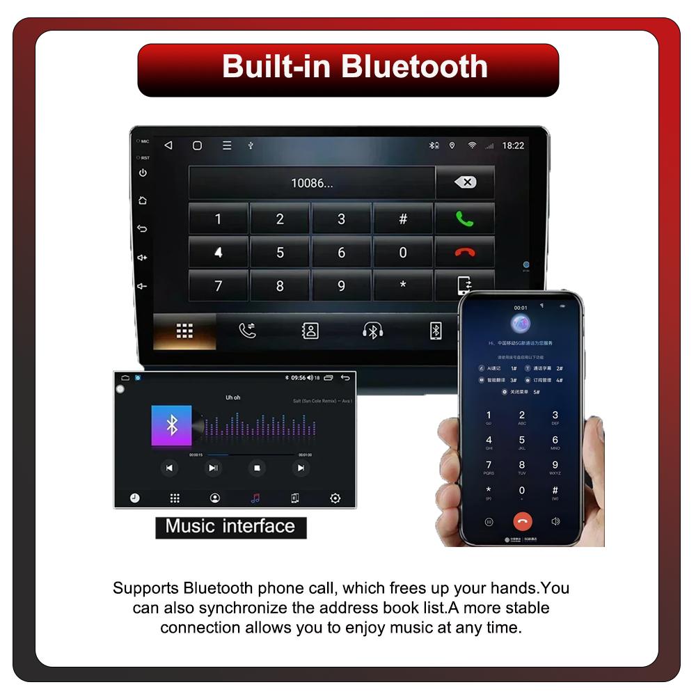 2Din Android Car-Play Car Radio,Honda Civic 2000-2006,Multimedia Player Head Unit Stereo GPS Navigation BT WIFI,1+16GB