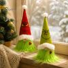Seasonal Decorative Hanging Items Christmas Tree Green Haired Plush Ornament, Stuffed Animal Doll Dwarf Indoor Outdoor Holiday Decor Figurine, Festive