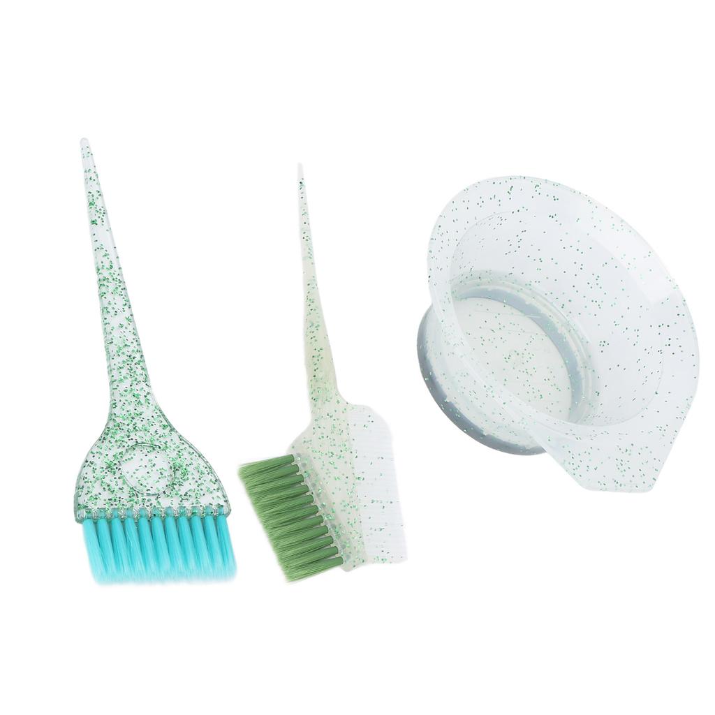 3pcs Hair Dye Kit Hair Coloring Brush Dyeing Mixing Bowl Double Side Brush Hairdressing Accessory